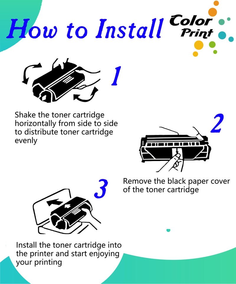 ColorPrint عبوة حبر بديلة متوافقة من ColorPrint 4 عبوات لطابعات Samsung CLP325 CLT407S CLT-407S 407S تعمل مع CLP-325 CLP-320 CLP-320N CLP 325W 326 CLX-3180 CLX-3185FW CLX-3185N CLX-3186 (BCMY) - Image 4